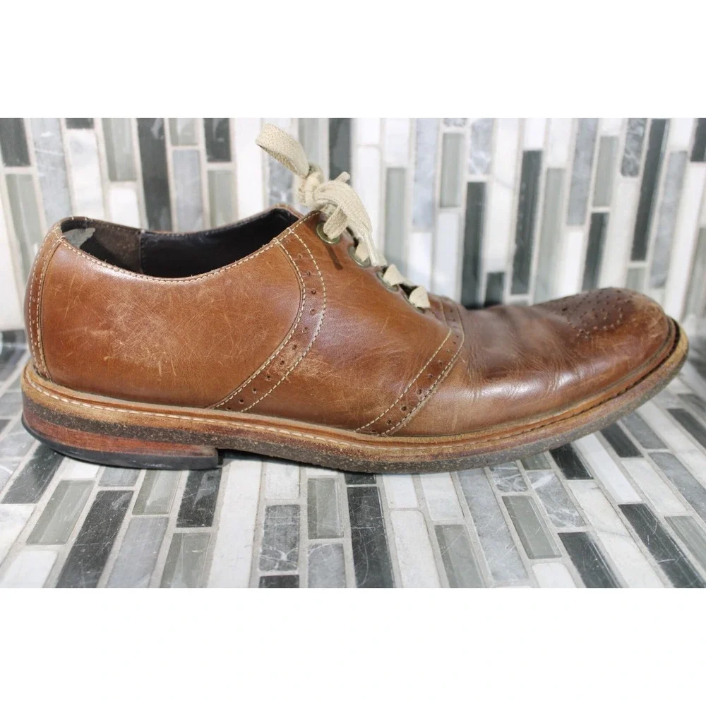 Cole Haan Men's Grand‎ Shortwing Oxford Shoe Leather Woodbury/Java Size 9.5